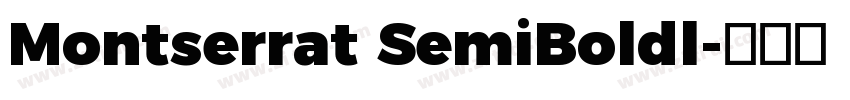 Montserrat SemiBoldl字体转换